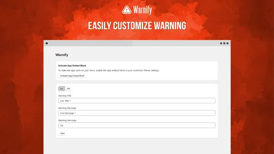 Warnify screenshot