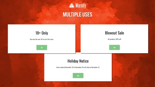 Warnify screenshot