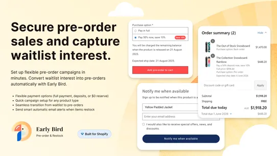 Early Bird: Preorder &amp; Restock screenshot