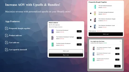 Ymq Upsell &amp; Cross Sell screenshot