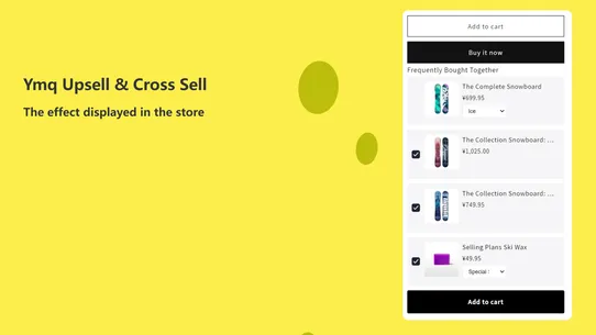 Ymq Upsell &amp; Cross Sell screenshot