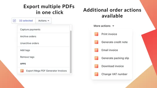 Mega PDF Invoice Order Printer screenshot