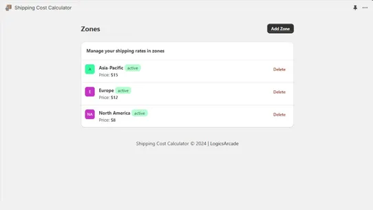 Shipping Calculator ‑ Numerate screenshot