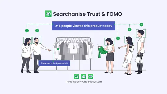 Searchanise Trust &amp; FOMO screenshot