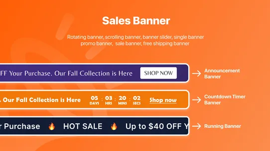 BSS: Sale banner, sales pop up screenshot