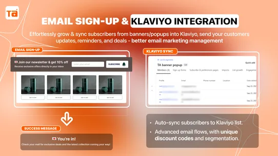 TA Banner Slider, Sales Pop up screenshot