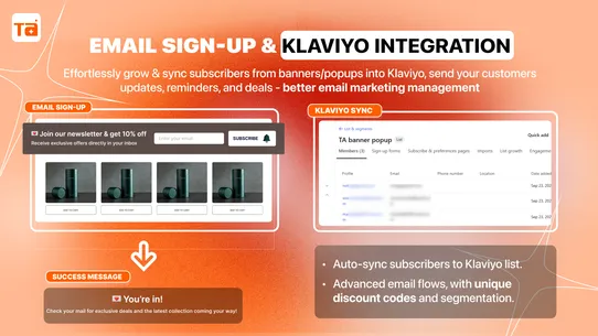TA Banner Slider, Sales Pop up screenshot