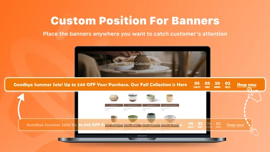 B: Banner Slider, Sales Pop Up screenshot