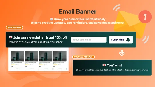 B: Banner Slider, Sales Pop Up screenshot