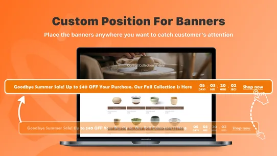 B: Banner Slider, Sales Pop Up screenshot