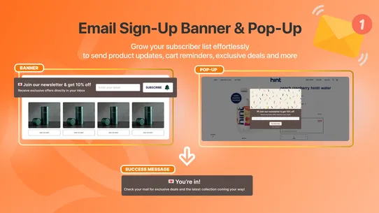 B: Banner Slider, Sales Pop up screenshot