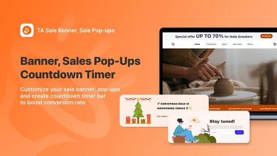 TA Banner Slider, Sales Pop up screenshot