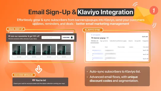 TA Banner Slider, Sales Pop up screenshot