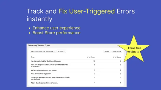 ErrorLog ‑ Track live Errors screenshot