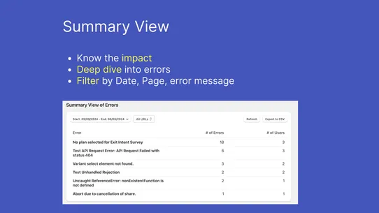 ErrorLog ‑ Track live Errors screenshot