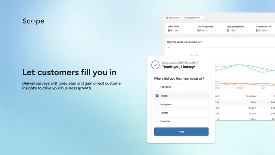 Scope Post Purchase Survey screenshot