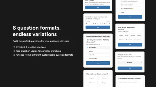 Scope Post Purchase Survey screenshot