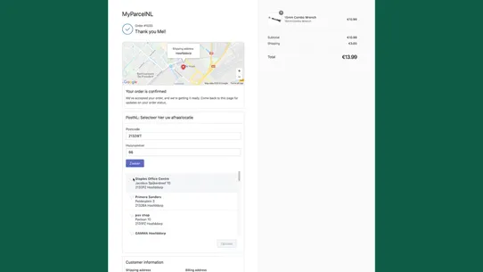 MyParcel NL screenshot