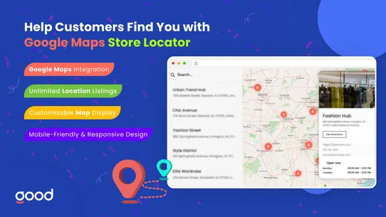 GA: Google Maps+Store Locator screenshot