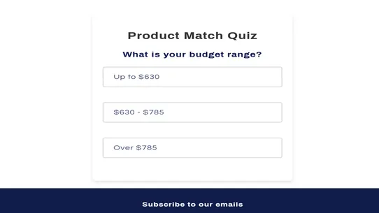 QuizShop ‑ Recommender Quiz screenshot