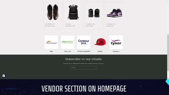 Vendor Sections by MDG screenshot