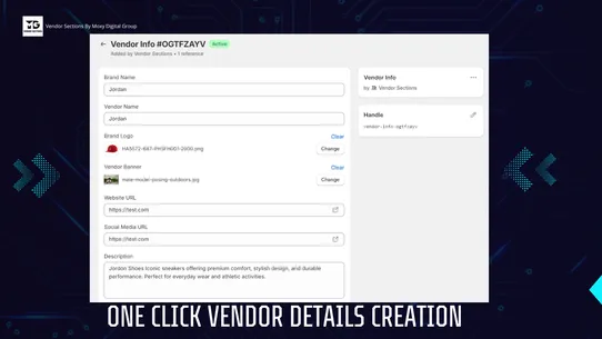 Vendor Sections by MDG screenshot