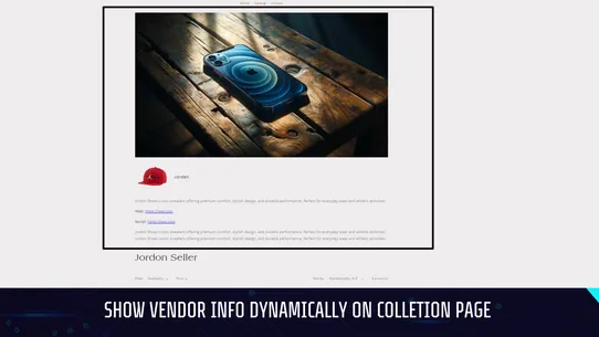 Vendor Sections by MDG screenshot