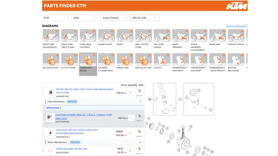 KTM Parts Finder Connector screenshot