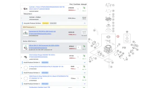 KTM Parts Finder Connector screenshot