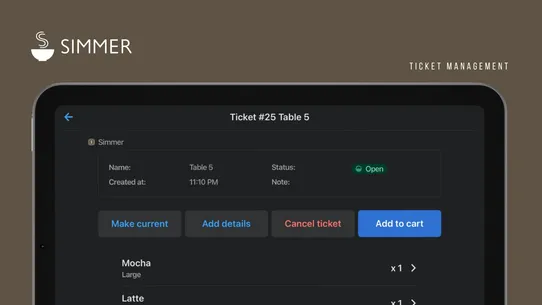 Simmer: Coffee Shop POS &amp; KDS screenshot