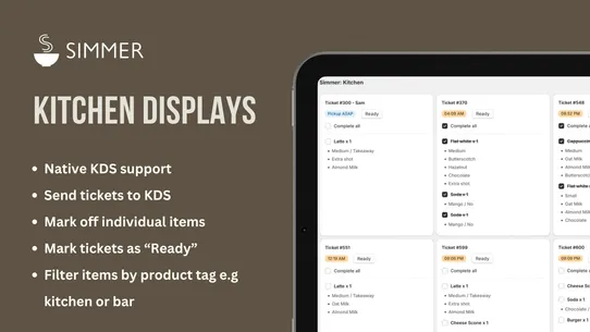 Simmer: Food Service/Cafe POS screenshot