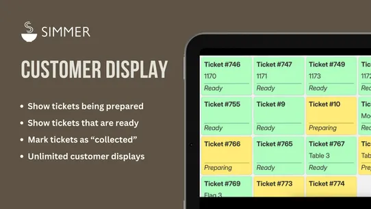 Simmer: Food Service/Cafe POS screenshot