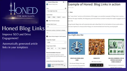 Honed: Blog Links screenshot