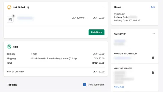 Økoskabet Delivery screenshot