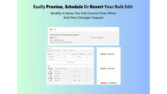 Modify‑It: Bulk + Price Editor screenshot