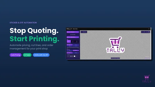 Tally ‑ Auto Sticker &amp; DTF App screenshot