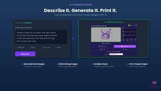 Tally ‑ Auto Sticker &amp; DTF App screenshot