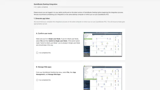 QuickBooks Desktop Connector screenshot