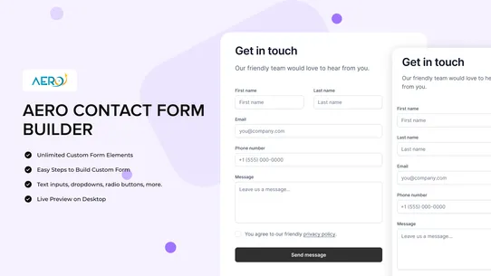 Aero Contact Form Builder screenshot