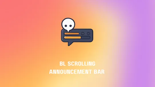 BL Scrolling Announcement Bar screenshot