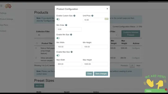 MH Smart Size Price Calculator screenshot