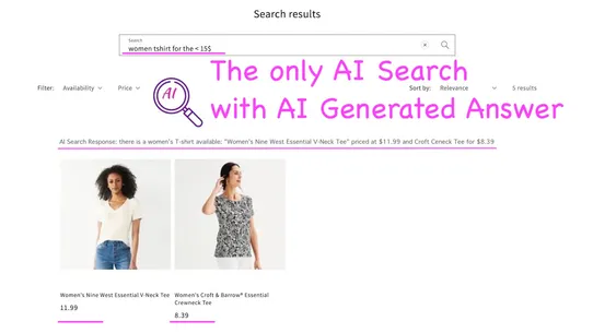 AI Search &amp; GenAI response screenshot