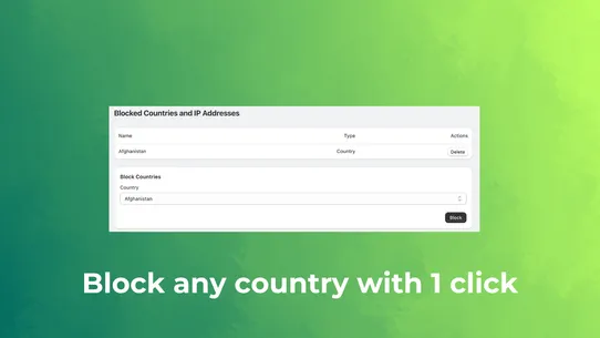 Rocket IP + Country Blocker screenshot