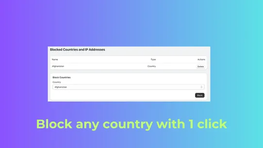 Rocket IP &amp; Country Blocker screenshot