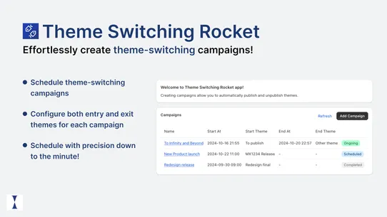 Theme Switching Rocket screenshot