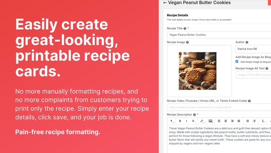 Recipe Kit ‑ Blog Post Recipes screenshot