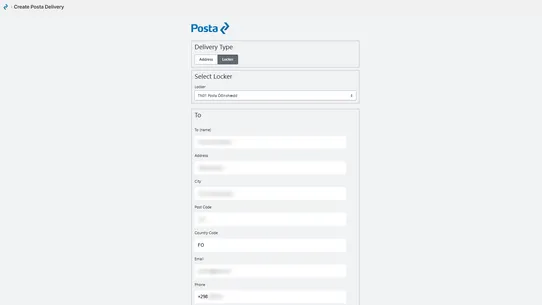 Posta Delivery screenshot