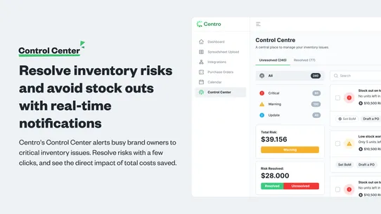 Centro Inventory Platform screenshot