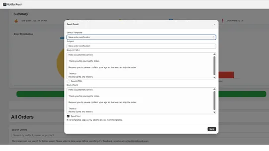 Notify Rush screenshot