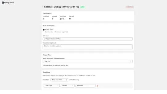 Notify Rush screenshot